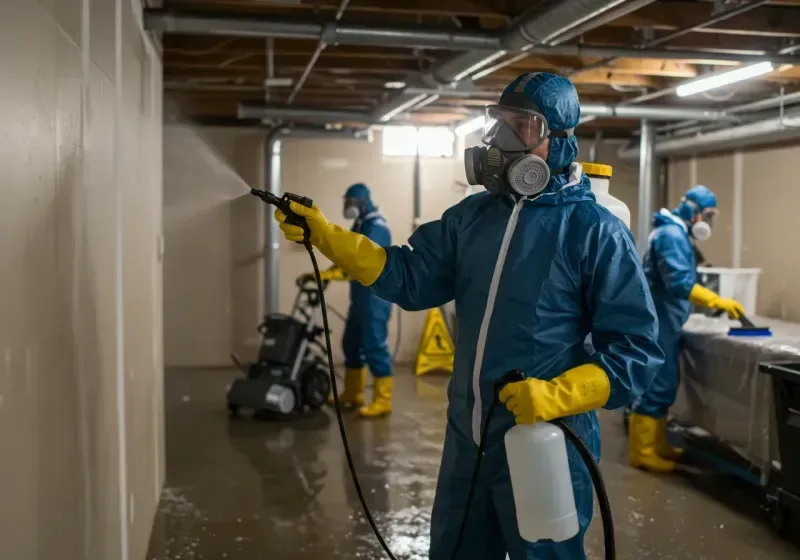 Basement Sanitization and Antimicrobial Treatment process in Shelby, AL